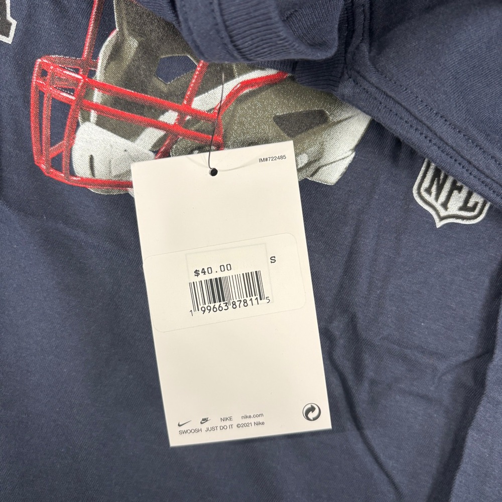 Nike New England Patriots AFC Champions T-Shirt Women Size S Navy Blue NFL 8056 - Picture 3 of 7